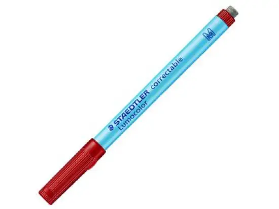 Universalstift Staedtler 305M-2 305 M-2 Lumocolor correctable M 1,0mm M Rundspitze nachfüllbar trocken abwischbar rot
