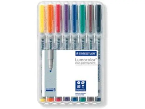 Universalstift Staedtler 312WP8 312 WP8 Lumocolor non-permanent B wasserlöslich 8er-Etui, farbig sortiert