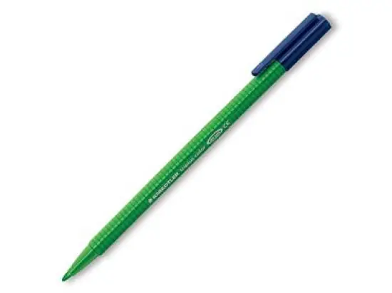 Fasermaler Staedtler 323-52 triplus color 1mm, Rundspitze, auswaschbar, dunkelgrün, Pack 10 Stk