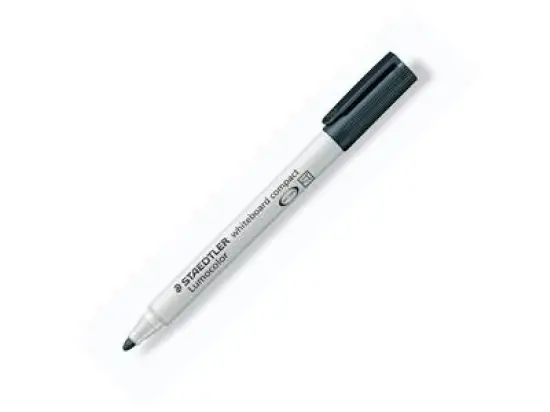 Whiteboardmarker Staedtler 341-9 Lumocolor whiteboard compact 1mm, Rundspitze, schwarz