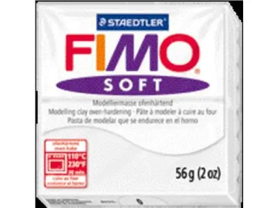 Modelliermasse Staedtler 8020-0 FIMO soft weiß, Pack 6 x 57g