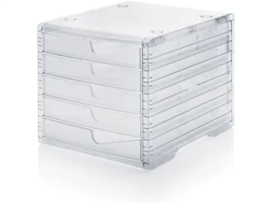 Schubladenbox Styro 275-8430.224 styroswingbox light transparent/transparent 5 Schubladen