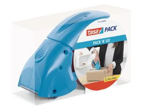 Packbandabroller Tesa 51112-00000-00 tesapack Pack´n´Go blau inkl. 1 Rolle Tesapack 48mmx50m
