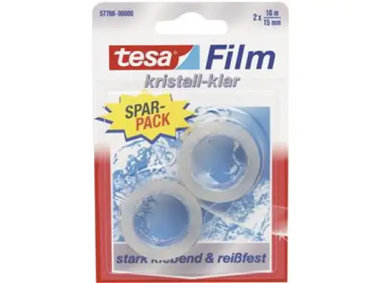 Klebefilm Tesa 57766-00000 tesafilm 15mmx10m kristallklar, Pack 2 Stk