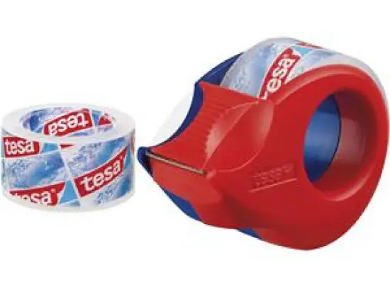 Klebefilm-Handabroller Tesa 57859-00000-00 tesafilm Mini, rot/blau 19mmx10m inkl. 2 Rollen tesafilm 57329, Pack 9 Stk
