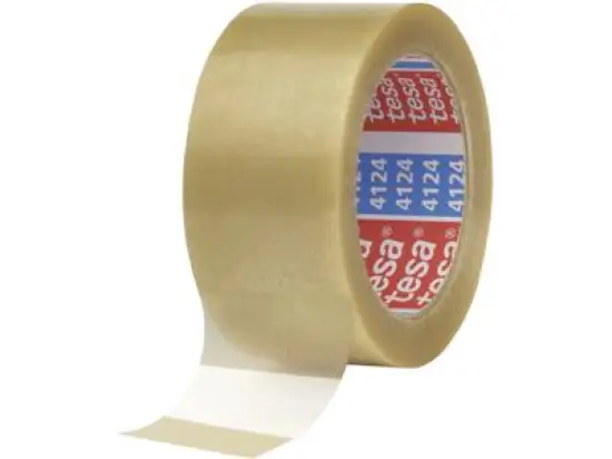 Packband Tesa 04124-00015-00 tesapack 4124 PVC farblos 50mmx66m PVC, Pack 36 Stk