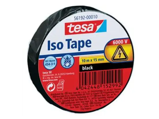 Isolierband Tesa 56192-00010-02 schwarz 15mm/10m