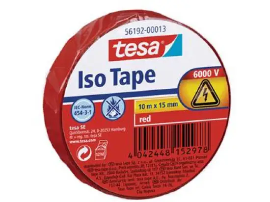 Isolierband Tesa 56192-00013-02 rot 15mm/10m, Pack 10 Stk