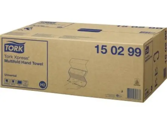 Papierhandtücher Tork 150299 H2 Xpress Universal hochweiß Multifold 2-lagig 21x24cm, Pack 4740 Stk