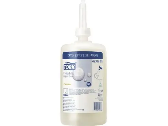 Flüssigseife Tork 420701 S1 Premium flüssig extra mild weiß 1000ml, Pack 6 Stk