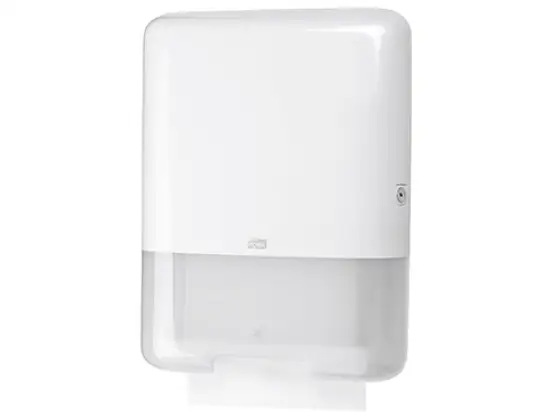 Handtuchspender Tork 553000 Elevation H3 Standard weiß 439x333x136mm, Zickzack und Lagenfalz