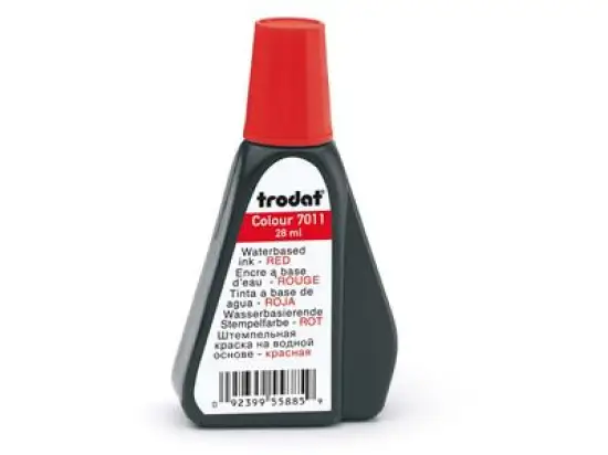 Stempelfarbe ohne Öl Trodat 517011021 7011/DB22 rot dokumentenecht, 28ml