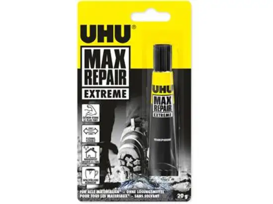 Extremkleber UHU 45820 Max Repair Extreme für alle Reparaturarbeiten, Tube 20g
