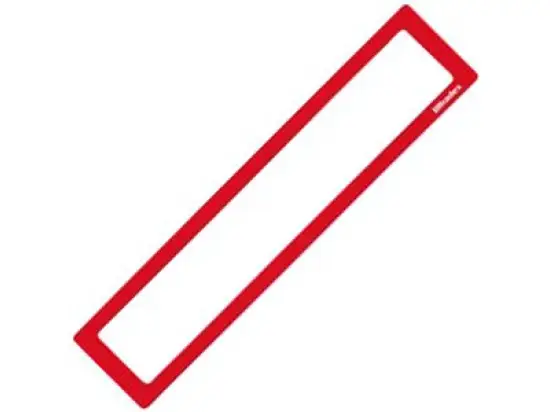 Infotasche Ultradex 510505 312x60mm rot für Überschrift magnethaftend, Pack 5 Stk