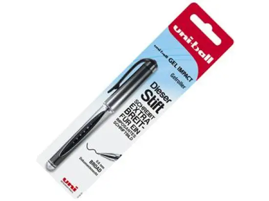 Gelroller Uni-Ball Gel Impact UM-153S 146897 0,6mm schwarz, Pack 10 Stk