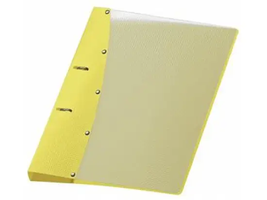 Ringbuch Veloflex 1141410 Diamond A4, 2 Ringe Ø 20 mm, PP Vollkunststoff, D-Ring-Mechanik, gelb, Pack 12 Stk