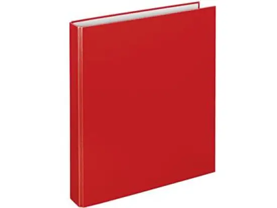 Ringbuch Veloflex 1143020 Basic A4, 4 Ringe Ø 25 mm, Pappe/PP-Folie, D-Ring-Mechanik, rot, Pack 10 Stk