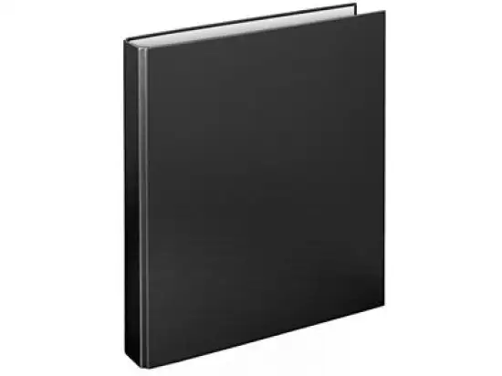 Ringbuch Veloflex 1143080 Basic A4, 4 Ringe Ø 25 mm, Pappe/PP-Folie, D-Ring-Mechanik, schwarz, Pack 10 Stk