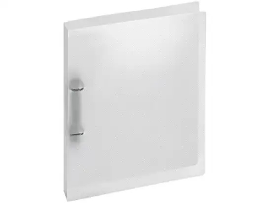 Ringbuch Veloflex 1145290 Crystal A4, 2 Ringe Ø 25 mm, PP-Vollkunststoff, D-Ring-Mechanik, Streifenoptik, transparent farblos