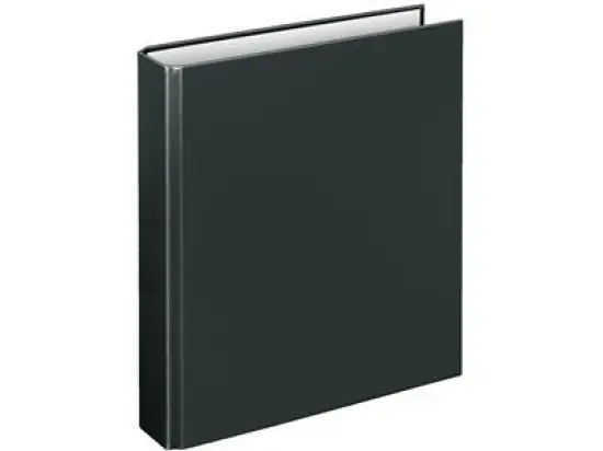 Ringbuch Veloflex 1151080 Basic A5, 2 Ringe Ø 25mm, Pappe/PP-Folie, D-Ring-Mechanik, schwarz, Pack 10 Stk