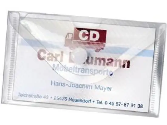 Visitenkartenetui Veloflex 2229010 Crystal PP 100x60mm, Pack 10 Stk