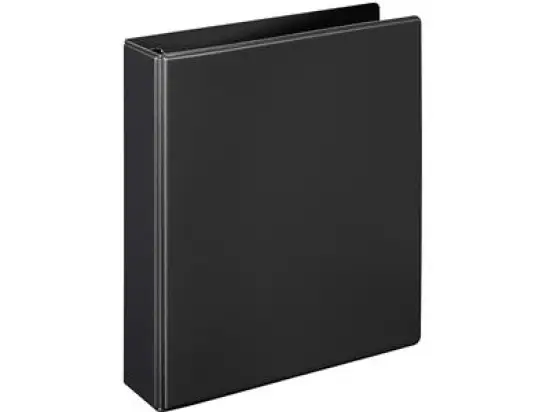 Ringbuch Veloflex 4151080 Comfort A5, 4 Ringe Ø 25 mm, Pappe/PVC-Folie, genarbt, D-Ring-Mechanik, Einstecktasche, schwarz, Pack 10 Stk