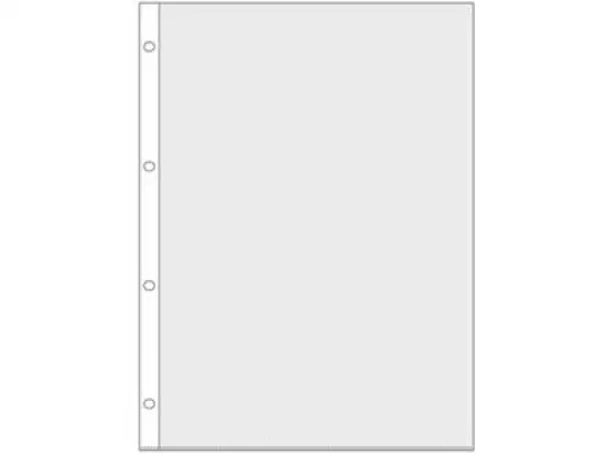 Prospekthüllen Veloflex 4345000 4345.000 A4 75my PP glasklar 4-fach Ovallochung, Pack 100 Stk
