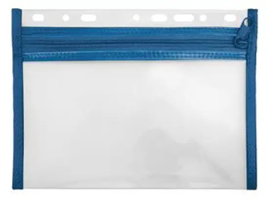 Sammelmappe Veloflex 4350050 Velobag XXS Reißverschlusstasche, A5 blau mit Eurolochung