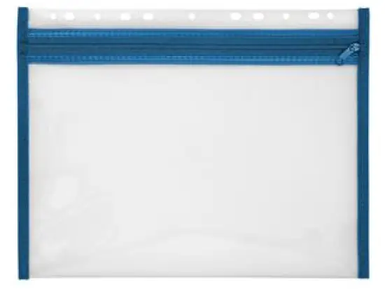 Sammelmappe Veloflex 4354050 Velobag XS Reißverschlusstasche, A4 blau mit Eurolochung