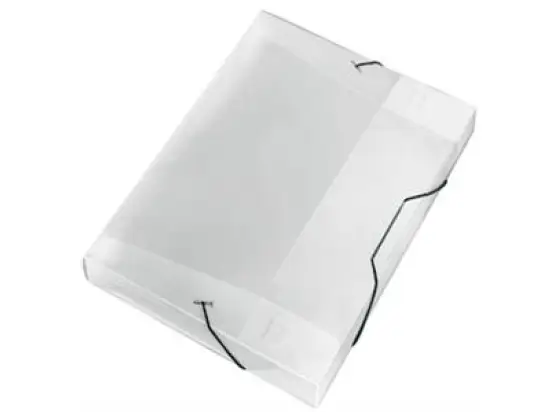 Sammelbox Veloflex 4443290 Crystal transparent 3cm Füllstärke mit Gummizug, Pack 12 Stk