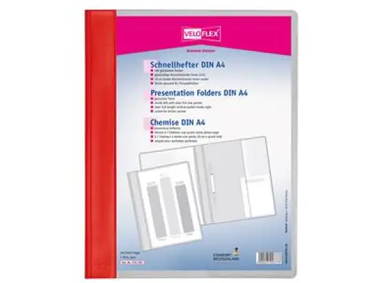 Schnellhefter Veloflex 4741021 Veloform rot A4 PVC, Pack 10 Stk