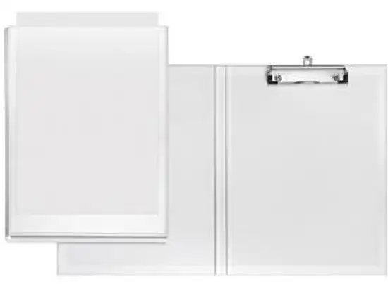 Präsentations-Klemmbrett Veloflex 4804690 Velodur A4 weiß, mit Einstecktasche vorne, Pack 10 Stk