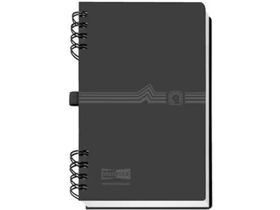 Telefonbuch Veloflex 5106180 A6 schwarz mit Spiralbindung u. Kugelschreiberschlaufe, Pack 5 Stk