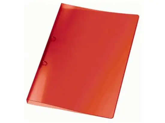 Ringbuch Veloflex V020243 Propyglass Viquel A4, 2 Ringe Ø 20 mm, PP-Vollkunststoff, O-Ring-Mechanik, transparent rot, Pack 25 Stk