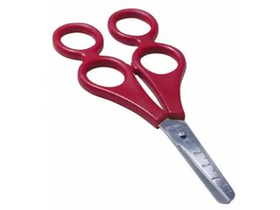 Bastelschere Wedo 7373 73 73 Doppelgriff Therapeutenschere rund rot