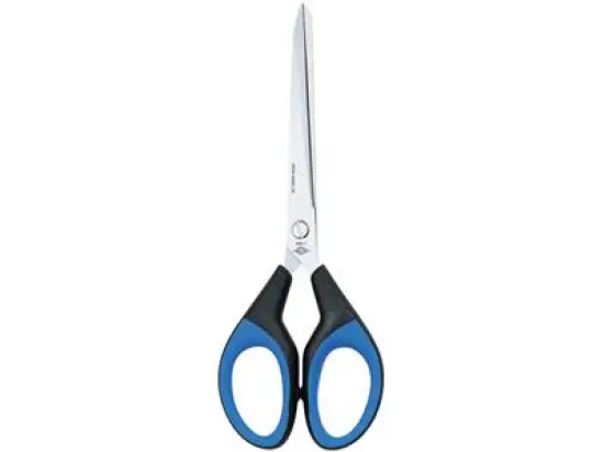 Schere Wedo 9897 989 7 Soft-Cut Premium Line 18,0cm/7" Gummigriff schwarz/blau Edelstahl