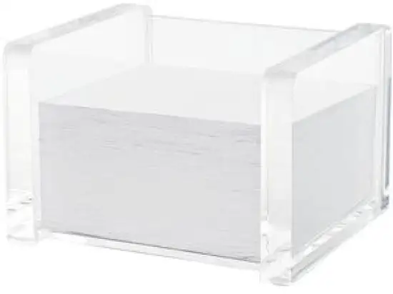 Zettelbox Wedo 607016 60 7016 cristallic glasklar/Acryl mit ca. 500 Einlegeblättern 9x9cm