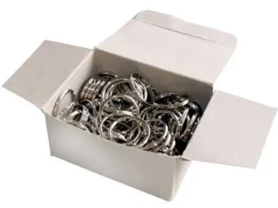 Schlüsselringe Wedo 2623030 262 3030 Metall 30mm silber glanzvernickelt, Pack 100 Stk