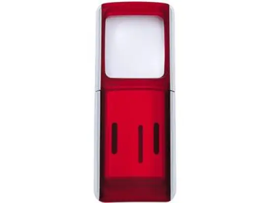 Lupe Wedo 2717502 271 7502 eckig LED-beleuchtet rot inkl. 2x3V CR1130-Batterien