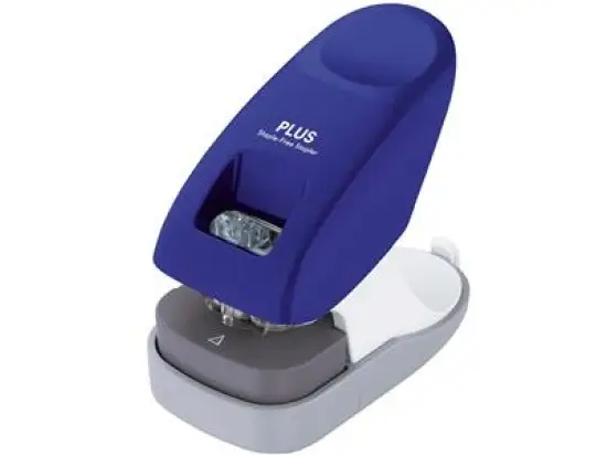 Klammerloses Heftgerät Plus 1273126003 127 3126003, SL-112A-EU Plus blau 10 Blatt Tischmodell