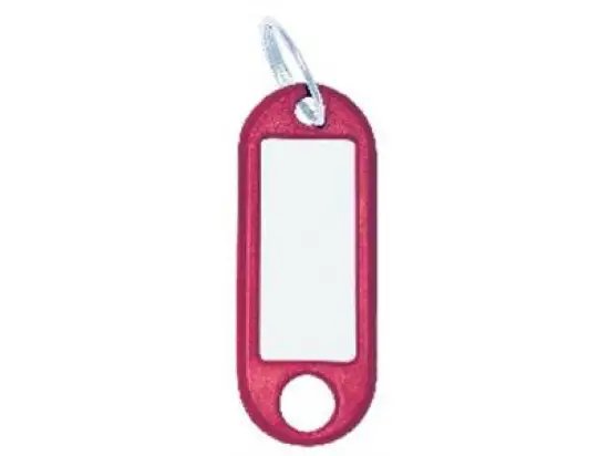 Schlüsselanhänger Wedo 262801802 262 801802 rot mit Schild mit Ring 18mm, Pack 100 Stk