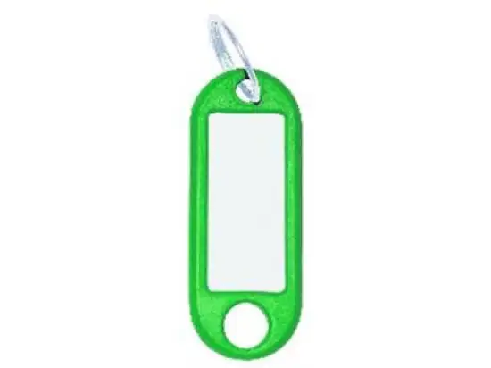 Schlüsselanhänger Wedo 262801804 262 801804 grün mit Schild mit Ring 18mm, Pack 100 Stk