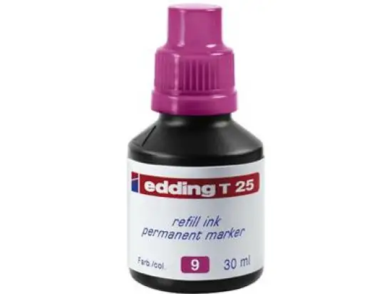 Permanentmarker-Nachfülltusche Edding T25 4-T25009 rosa, für permanente Edding Marker, Flasche 30ml