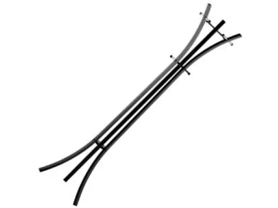 Standgarderobe Alco 2873-11 178cm Ø 55cm Metall matt schwarz lackiert mit 9 Haken