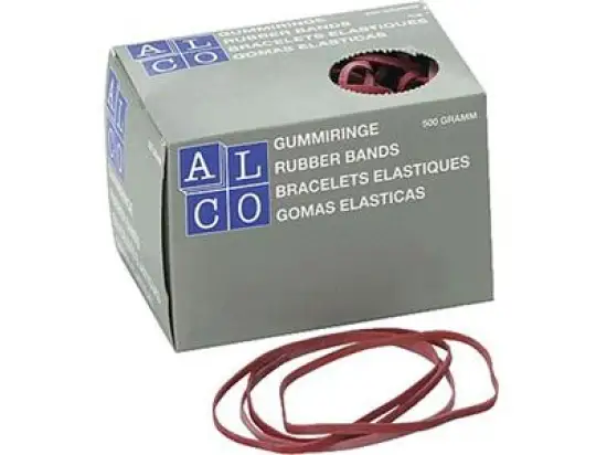 Gummibänder Alco 757-2 200 x 6mm, rot, Pack 500g