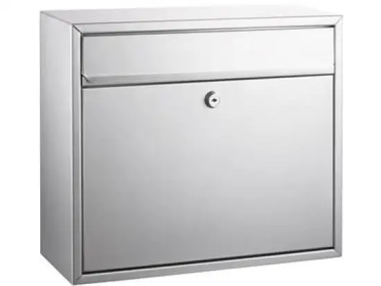 Briefkasten Alco 8601 silber lackiert mit 2 Schlüsseln 31x36x15cm