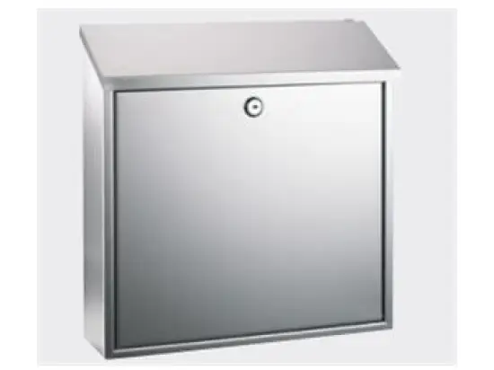 Briefkasten Alco 8603 modern silber lackiert mit 2 Schlüsseln 36 x 36 x 10 cm