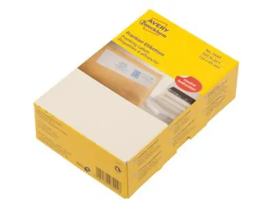 Frankieretiketten Avery Zweckform 3444 132 x 45 mm doppelt weiß, Pack 500 Stk