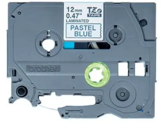 Schriftband-Kassette Brother TZe-MQ531 schwarz auf pastell-blau 12mm/4m laminiert