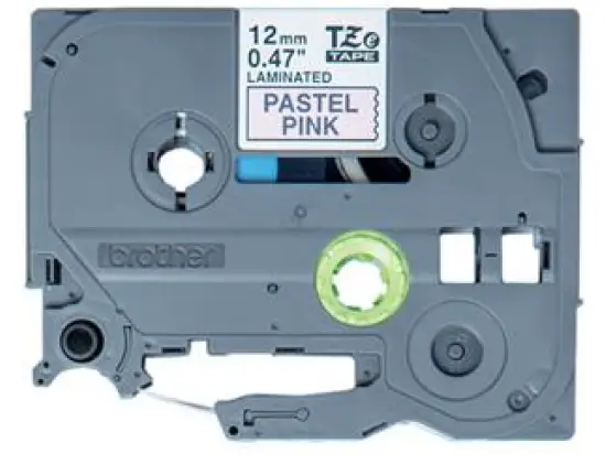 Schriftband-Kassette Brother TZe-MQE31 schwarz auf pastell-rosa 12mm/4m laminiert
